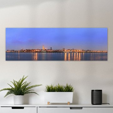 Antwerpen panorama vanaf de linkeroever van de Schelde von Dennis van de Water