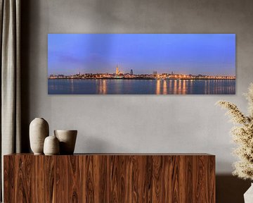 Antwerpen panorama vanaf de linkeroever van de Schelde van Dennis van de Water