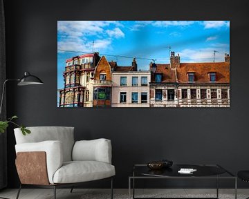 Dächer von Lille (Reins) in Frankreich mit einer burgunderartigen Geschichte von Dorus Marchal