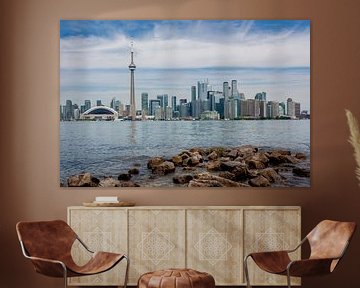 Skyline van Toronto met rotsen van Stephan Neven