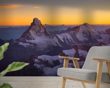 Sunset on the Matterhorn by Menno Boermans
