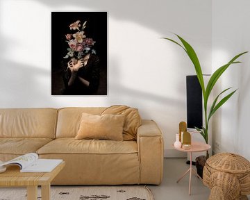 Selbstporträt mit Blumen (Inkognito) von toon joosen