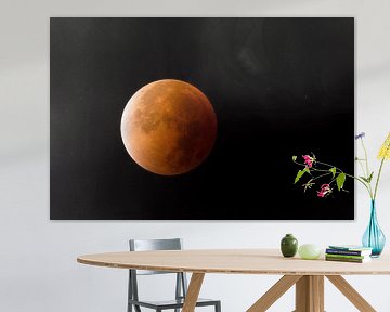 Lunar Eclipse, Red supermoon, Blood moon, 28th September 2015 van wunderbare Erde