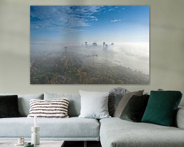 Nebelfelder über Rotterdam