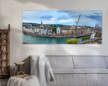 Zurich skyline panorama van Dennis van de Water