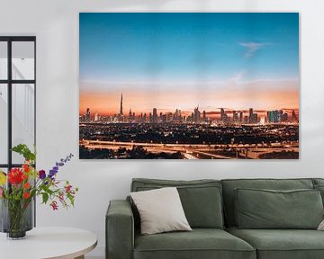 Dubai skyline van Olivier Peeters