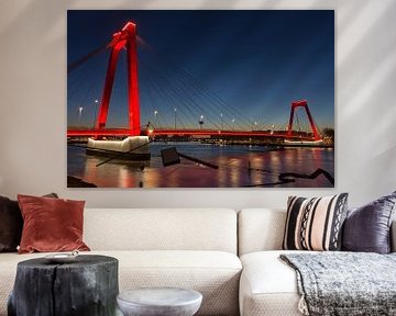 De Willemsbrug in Rotterdam van Charlene van Koesveld
