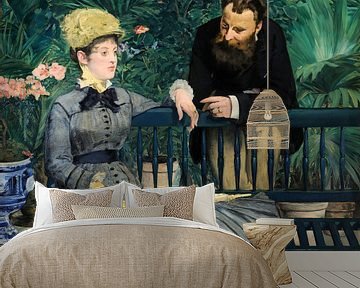 In de serre, Édouard Manet