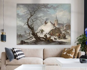 Een winter scene, Hendrik Meijer