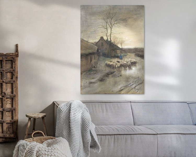 Voorbeeld van het werk in een kamer