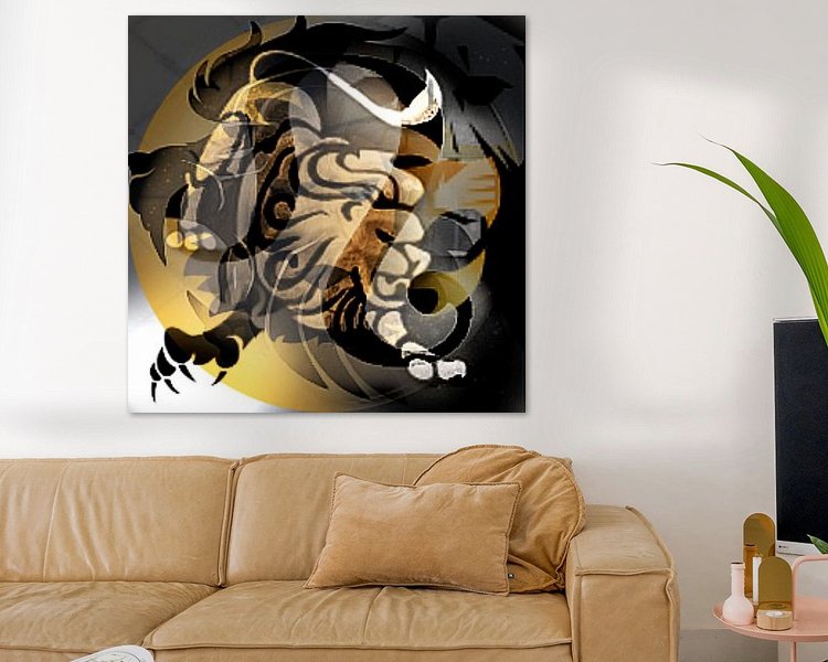 Voorbeeld van het werk in een kamer