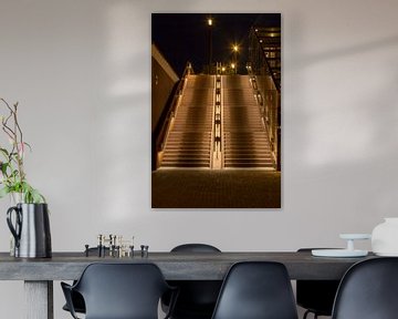 Bahnhofstreppe Palastbrücke 's-Hertogenbosch von Rob van Eerd