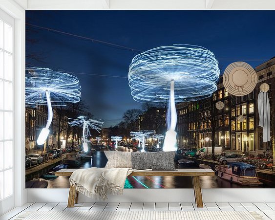 Voorbeeld van het werk in een kamer