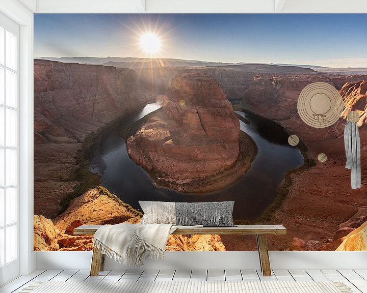 Sfeerimpressie behang: Horse shoe bend - Grand Canyon van Martijn Bravenboer