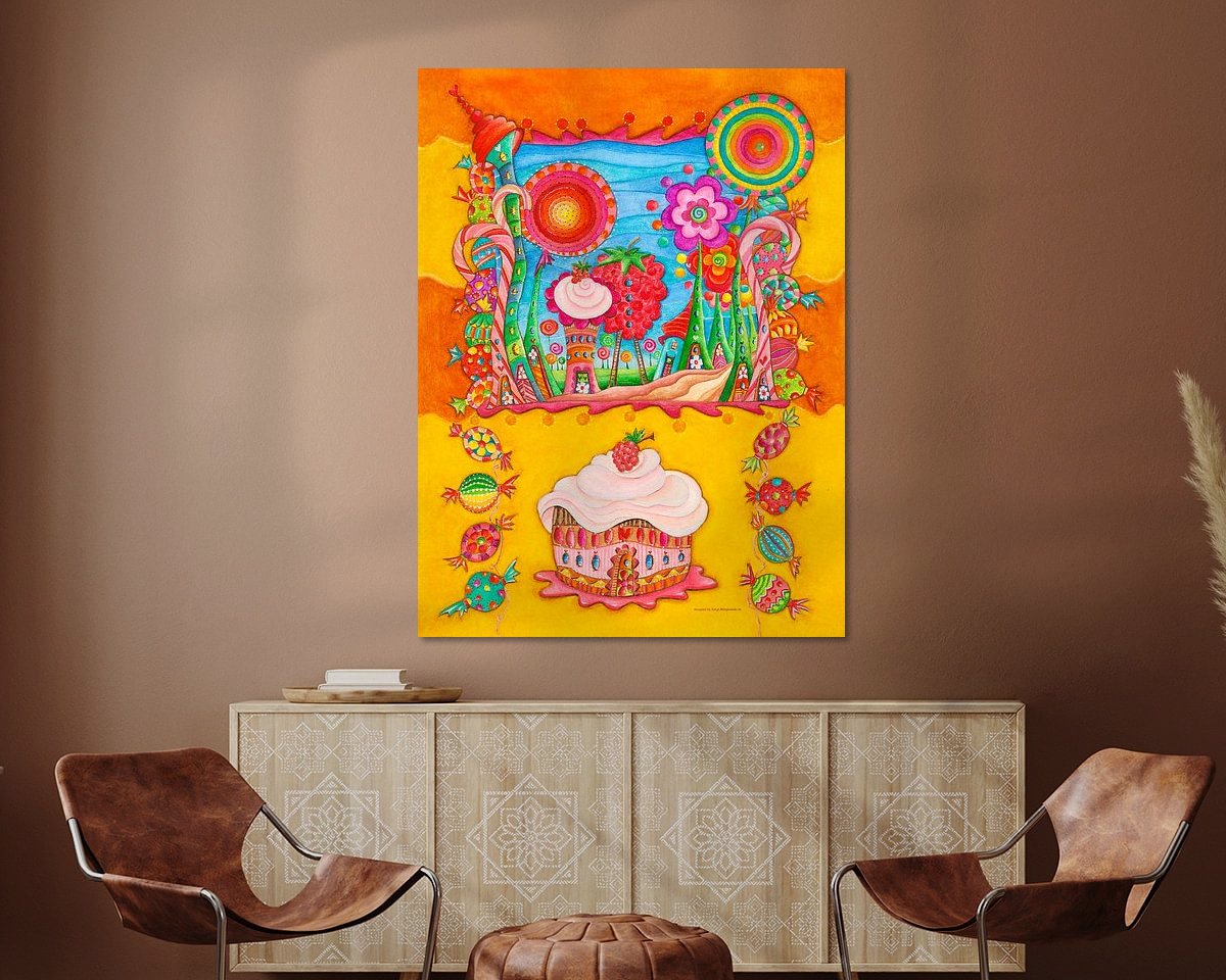 Voorbeeld van het werk in een kamer