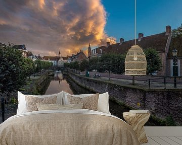 Zonsopkomst in Amersfoort met zicht op museum Flehite van Dennisart Fotografie