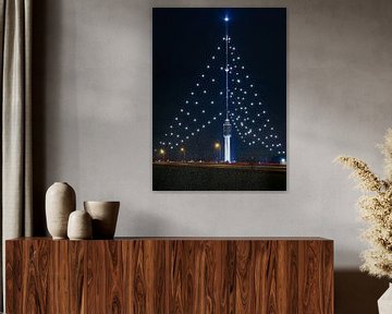 Gerbrandytoren grootste kerstboom van Ronald Molegraaf