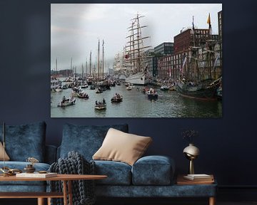 Tall Ships in Amsterdam's Harbour van Dana Marin