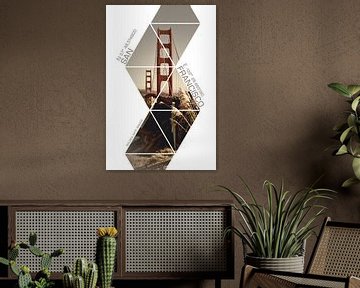 Coordinates SAN FRANCISCO Golden Gate Bridge by Melanie Viola