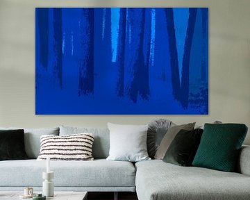 Blauwe Bomen sur Ronald Wilfred Jansen