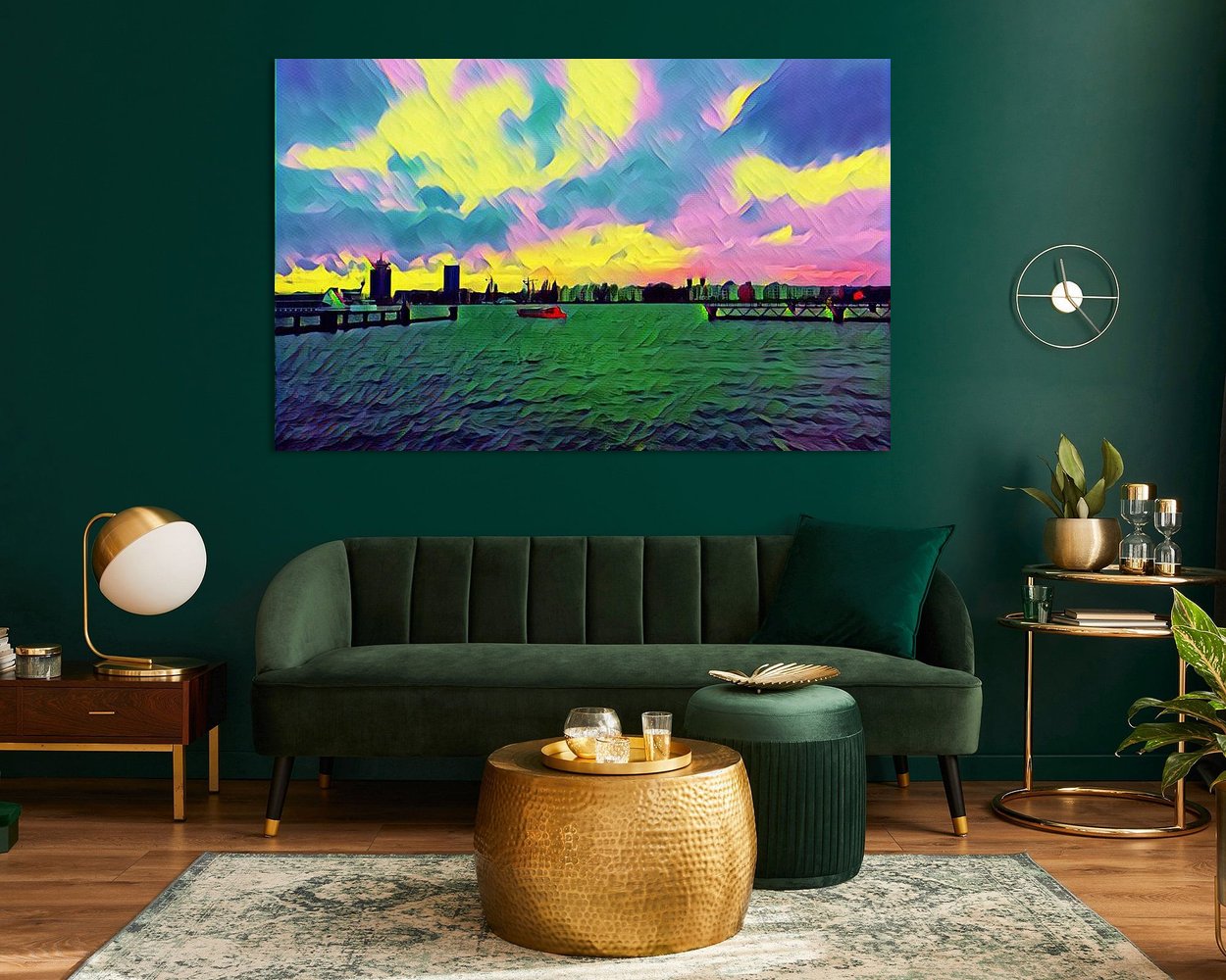 Voorbeeld van het werk in een kamer