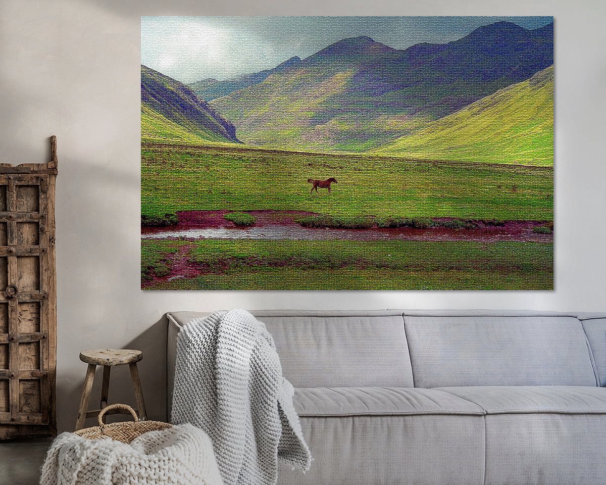 Voorbeeld van het werk in een kamer
