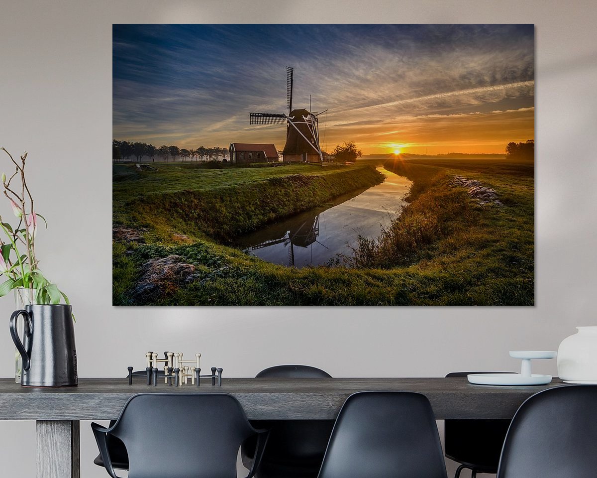 Voorbeeld van het werk in een kamer