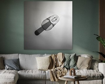 minimalistisch abstract zwart/wit beeld van Anneloes van Dijk
