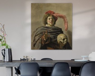 Jonge man met een schedel, Frans Hals