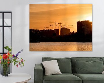 Sunset Skyline Rotterdam van 24 liquidmedia