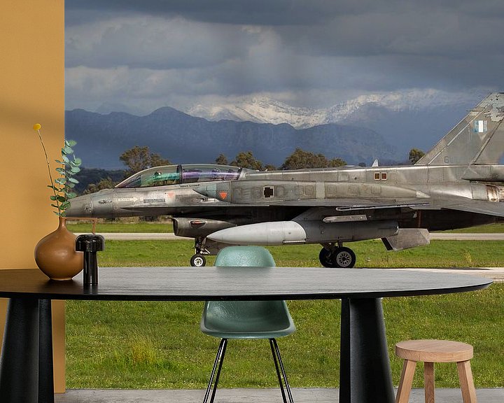 Sfeerimpressie behang: Griekse Luchtmacht F-16 Fighting Falcon van Dirk Jan de Ridder