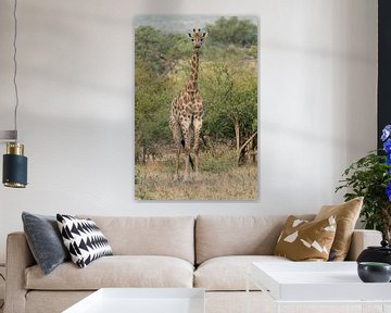 Giraffe, Zuid Afrika van Ingrid Sanders