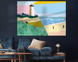 Voorbeeld van het werk in een kamer