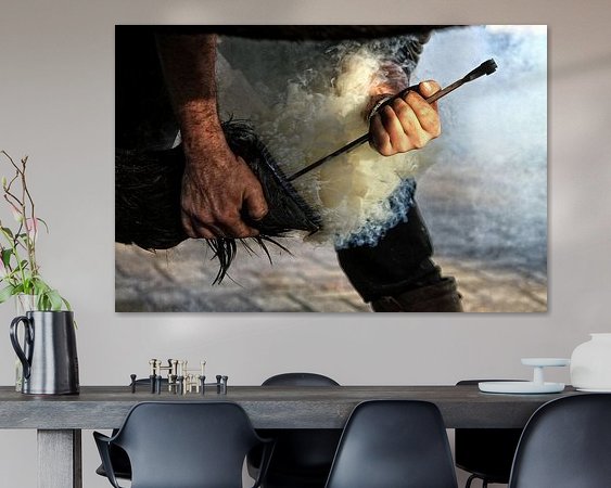 Voorbeeld van het werk in een kamer