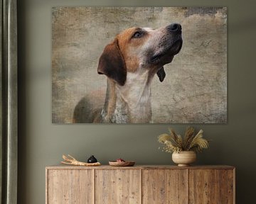 Foxhound on canvas van Wybrich Warns