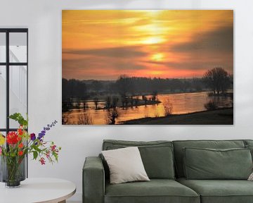 De IJssel bij Deventer bij zonsopkomst by Wybrich Warns