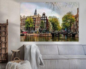 Kloveniersburgwal  Amsterdam in de avond van Hendrik-Jan Kornelis