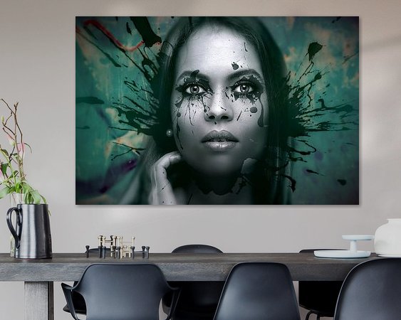 Voorbeeld van het werk in een kamer