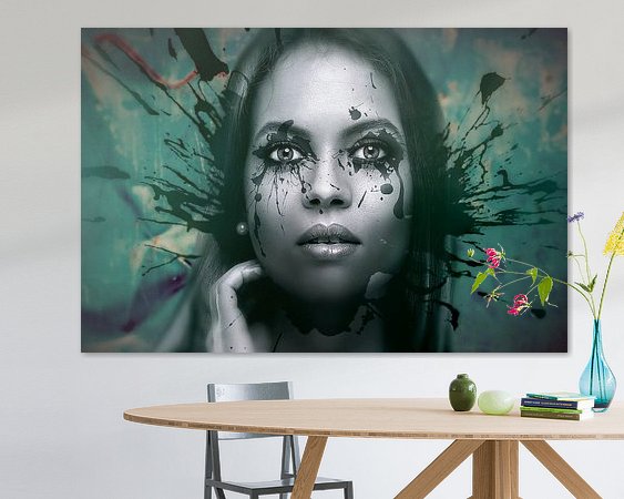 Voorbeeld van het werk in een kamer