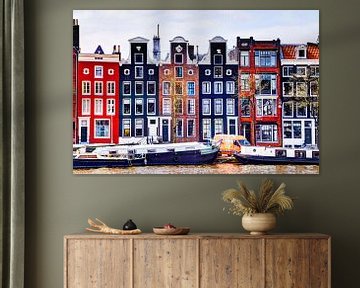 Huizen aan de Amstel Amsterdam van Hendrik-Jan Kornelis