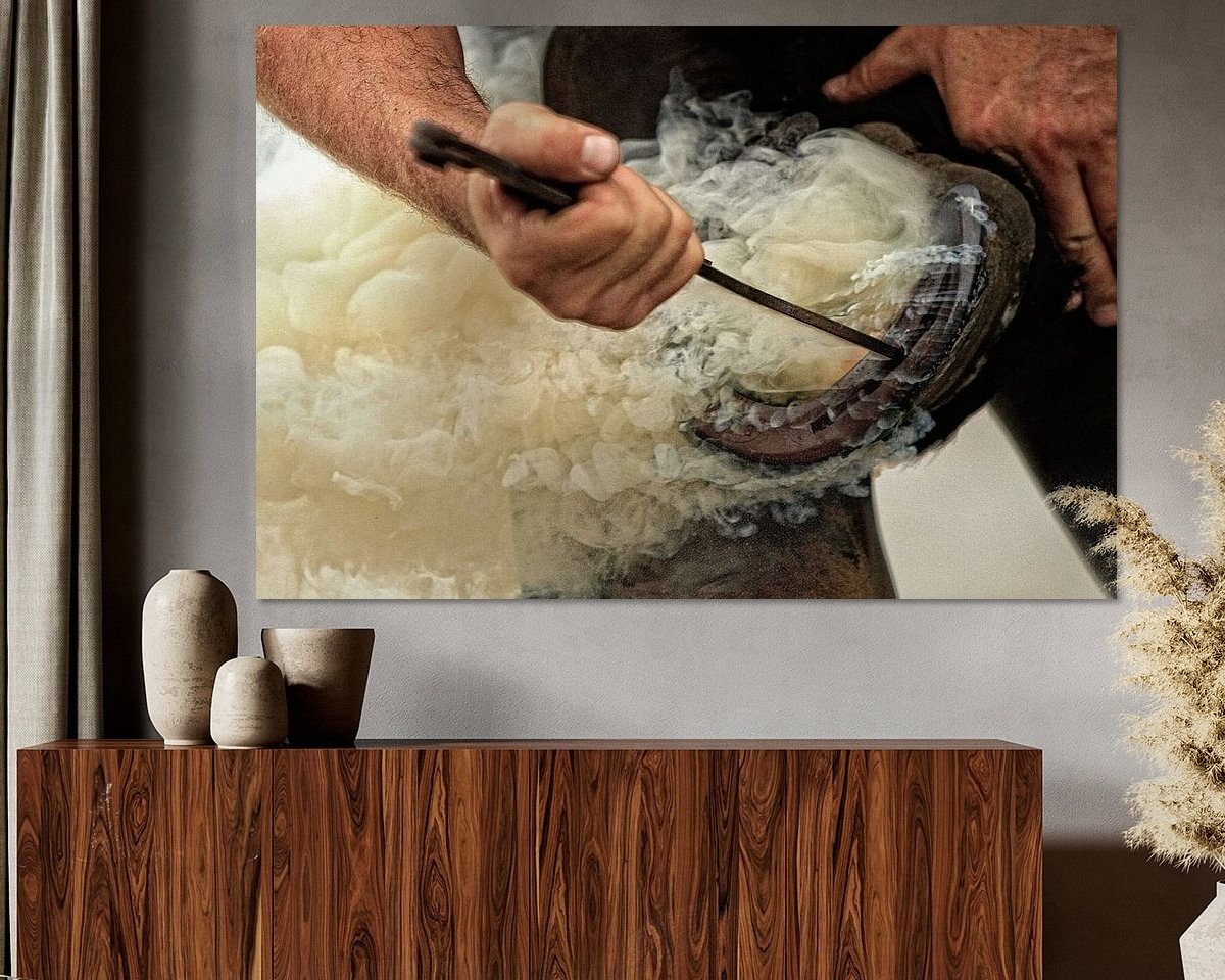 Voorbeeld van het werk in een kamer