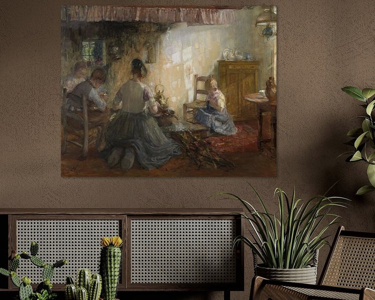 Voorbeeld van het werk in een kamer