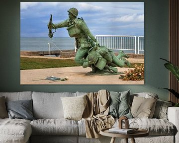 Standbeeld soldaten Omaha Beach by Dennis van de Water