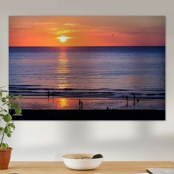 Zonsondergang aan zee in Dieppe