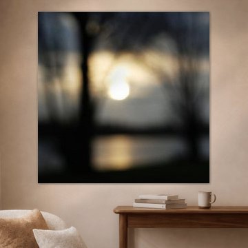 Zonsondergang in Amsterdam, sfeerbeeld, abstractie