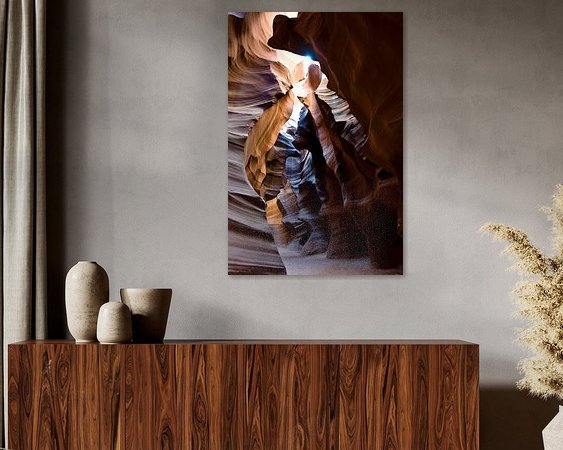 Voorbeeld van het werk in een kamer
