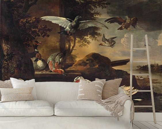 Voorbeeld van het werk in een kamer