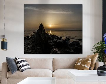 Sunrise at Moddergat (Wadden sea) sur Paul Grefte