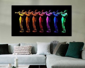 Jazz Trompetspelers in Colors van Rudi Lippi
