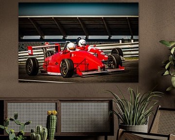 Twee Alfa Romeo monoposto's op circuit Zandvoort van autofotografie nederland